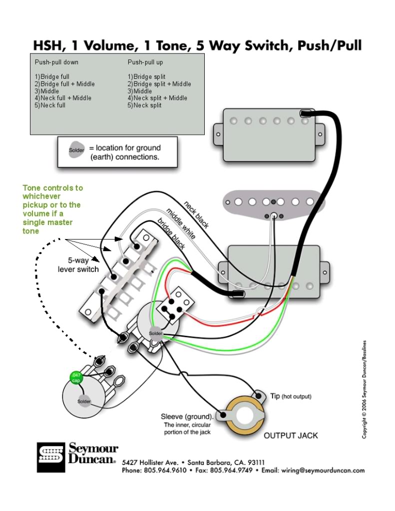 Guitar Push Pull Volume Pot Wiring Diagram from img.audiofanzine.com