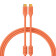 Dj Techtools Chroma Cable USB-C vers C orange, cble USB 2.0 de haute qualit (contacts USB dors, noyau en ferrite, longueur 1,0m, cble adaptateur, attache velcro intgre), Orange