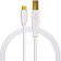 DJ Techtools Chroma Cable USB-C white, Cble USB 2.0 de haute qualit (contacts USB dors, noyau en ferrite, longueur 1,5m, cble adaptateur, attache velcro intgre), Blanc