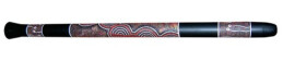 Didgeridoo de PVC. 130 cm de longitud. dcor avec motifs africains peints de forme circulaire