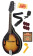Stagg M20LH Mandoline Violinburst