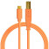 Dj Techtools Chroma Cable USB-C orange, cble USB 2.0 de haute qualit (contacts USB dors, noyau en ferrite, longueur 1,5m, cble adaptateur, attache velcro intgre), orange