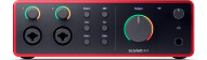 Scarlett 4I4 4th Gen - Interface audio USB - Rouge