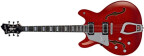 Hagstrom SUVIK-L-WCT Super Viking Semi-creux pour gaucher Cerise sauvage Transparent