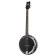 OBJE356-SBK-L Raven Series 6-string LH Banjo Satin Black banjo électro-acoustique 6 cordes pour gaucher avec housse