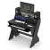 Glorious Sound Desk Compact Black  Station de travail compacte au design intelligent avec grand plan de travail, compartiment pour clavier extensible, 2 racks 3U et canal de cble  l'intrieur