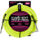 Cables Instrument Gaine Tisse Jack/jack Coudé 3M Jaune Fluo