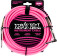 Cables instrument gaine tissée jack/jack coudé 3m rose fluo