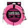 Ernie Ball Cble dinstrument tress, connecteur droit et coud, 5,5 m, rose fluo