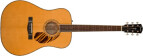 Fender PD-220E Dreadnought Guitare Acoustique, Touche en Ovangkol, Naturel, incluant une Housse Rigide pour Guitare