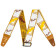 SANGLE WEIGHLESS MONOGRAM 2"" WHITE/BROWN/YELLOW