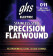 GHS PRECISION FLATS Jeu de cordes pour guitare lectrique Flatwound - 800 - Extra Light - 011/046