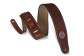 Levy's MSS3-BRN Sangle de Guitare Suede Leather Signature Logo Piping 2 1/2" - Brown