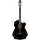 Fender CN-140SCE Guitare acoustique en nylon, touche en noyer, noir avec tui