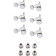 Locking Tuners LH Chrome mécaniques à blocage pour gaucher (lot de 6)