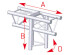 57ASX34 / Angle 3 départs 90° vertical lg 0m50 x 0m71