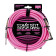 Ernie Ball Cble dinstrument tress, connecteur droit et coud, 3 m, rose fluo