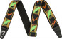 Neon monogrammed guitar strap - green/orange