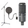Audio Technica AT2020USB+ Plus Microphone  condensateur avec perche et filtre anti-pop