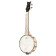 OUBJE90-MA-L Left-handed Banjolele Natural banjolélé électro-acoustique pour gaucher