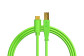 Dj Techtools Chroma Cable USB-C vert fluo, Cble USB 2.0 de haute qualit (contacts USB dors, noyau en ferrite, longueur 1,5m, cble adaptateur, attache velcro intgre), Vert fluo