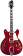 Hagstrom SUVIK-WCT Super Viking Corps semi-creux Cerise sauvage Transparent