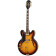 Original Collection Sheraton LH Vintage Sunburst guitare hollow body pour gaucher avec housse premium