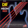 DR Strings NRB-45 Cordes Basses Rouge Fluo (45-105)