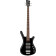 RockBass Corvette $$ 4-String Solid Black High Polish basse électrique avec housse