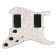 Plaque de protection KH 21 Kirk Hammett Set white perloid  - Microphone Humbucker pour Guitares