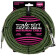 Cables Instrument Gaine Tisse Jack/jack Coudé 3M Noir/vert