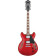 Artcore AS7312 Transparent Cherry Red guitare hollow body 12 cordes