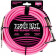 Cables Instrument Gaine Tisse Jack/jack Coudé 3M Rose Fluo