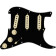 Pre-Wired Strat Pickguard, Tex Mex SSS Black - Microphones à Bobine Simple pour Guitares