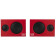 Piano Monitors V2 & Brackets (Red) - Boîte de monitoring actif pour claviers
