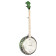 Falcon Series 5-string Banjo Transparent Green banjo électro-acoustique avec housse