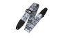 Levy's MPD2-048 Sangle de Guitare Prints Polyester Leather Ends 2" - Black and White Skulls