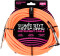 Cables instrument gaine tissée jack/jack coudé 3m orange