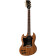 Modern Collection SG Tribute LH Natural Walnut guitare électrique pour gaucher avec étui souple