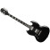 SG Modern Prophecy LH Aged Jet Black Metallic Gaucher + Housse