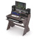 Glorious Sound Desk Compact Walnut - Station de travail de studio compacte au design intelligent avec grande surface de travail, compartiment  clavier coulissant
