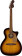 Fender Newporter Player Guitare acoustique, touche en noyer, plaque de protection dore, Sunburst