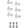 American Standard Series Guitar Tuning Machines Chrome (lot de 6)