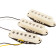 Set Hot Noiseless Strat Set Jeff Beck Style capots blanc - Microphones à Bobine Simple pour Guitares