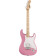 Sonic Stratocaster HT H MN Flash Pink guitare électrique avec chevalet fixe