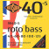 Rotosound Roto Bass Jeu de 5 cordes pour basse Nickel Filet rond Tirant medium (40 60 80 100 125)