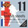 Rotosound British Steels Jeu de cordes pour guitare lectrique Acier inoxydable Tirant medium (11 14 18 28 38 48) (Import Royaume Uni)