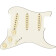 Pre-Wired Strat Pickguard, Tex Mex SSS Parchment - Microphones à Bobine Simple pour Guitares