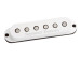 Custom Staggered - Pickup pour guitare électrique Stratocaster - manche, pont - bobine simple passive - blanc