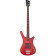 RockBass Corvette $$ 4-String Burgundy Red Transparent Satin basse électrique avec housse